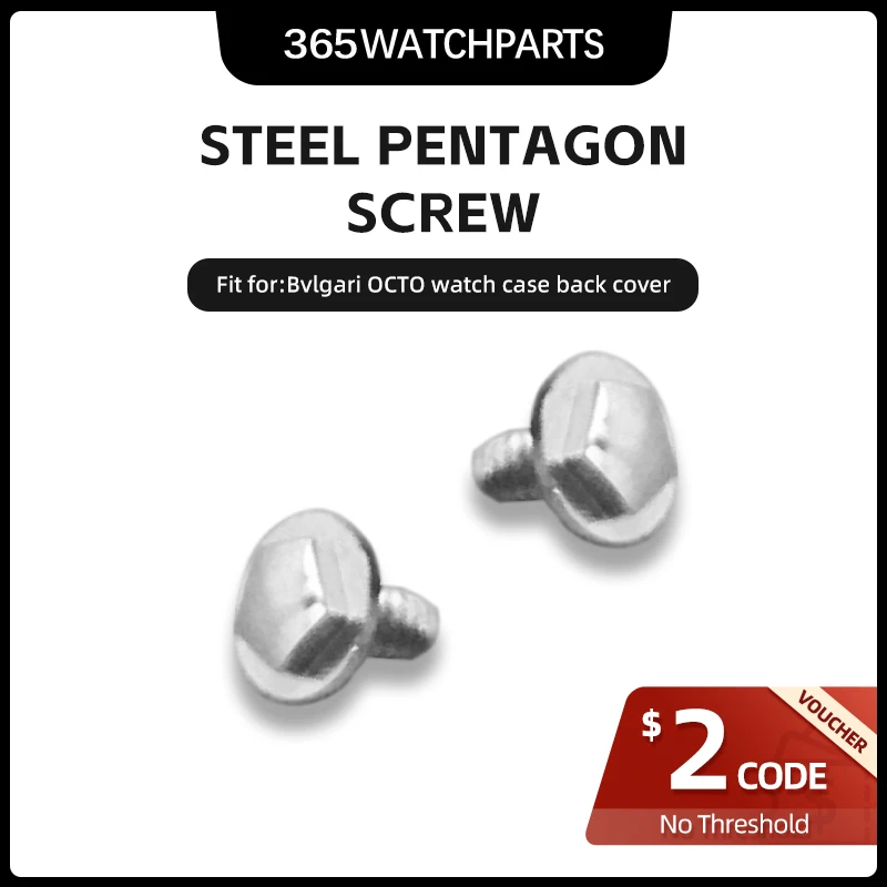 

Solid Steel Pentagonal Watch Screws for Bvlgari OCTO 102105 Mechanical Watch Back Cover