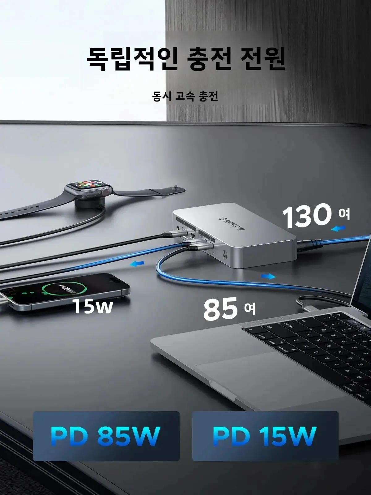 ORICO Thunderbolt 4 Docking Station Type C to HDMI-Compatible Adapter 8K@30Hz USB 3.2 Gen2 HUB Splitter for MacBook