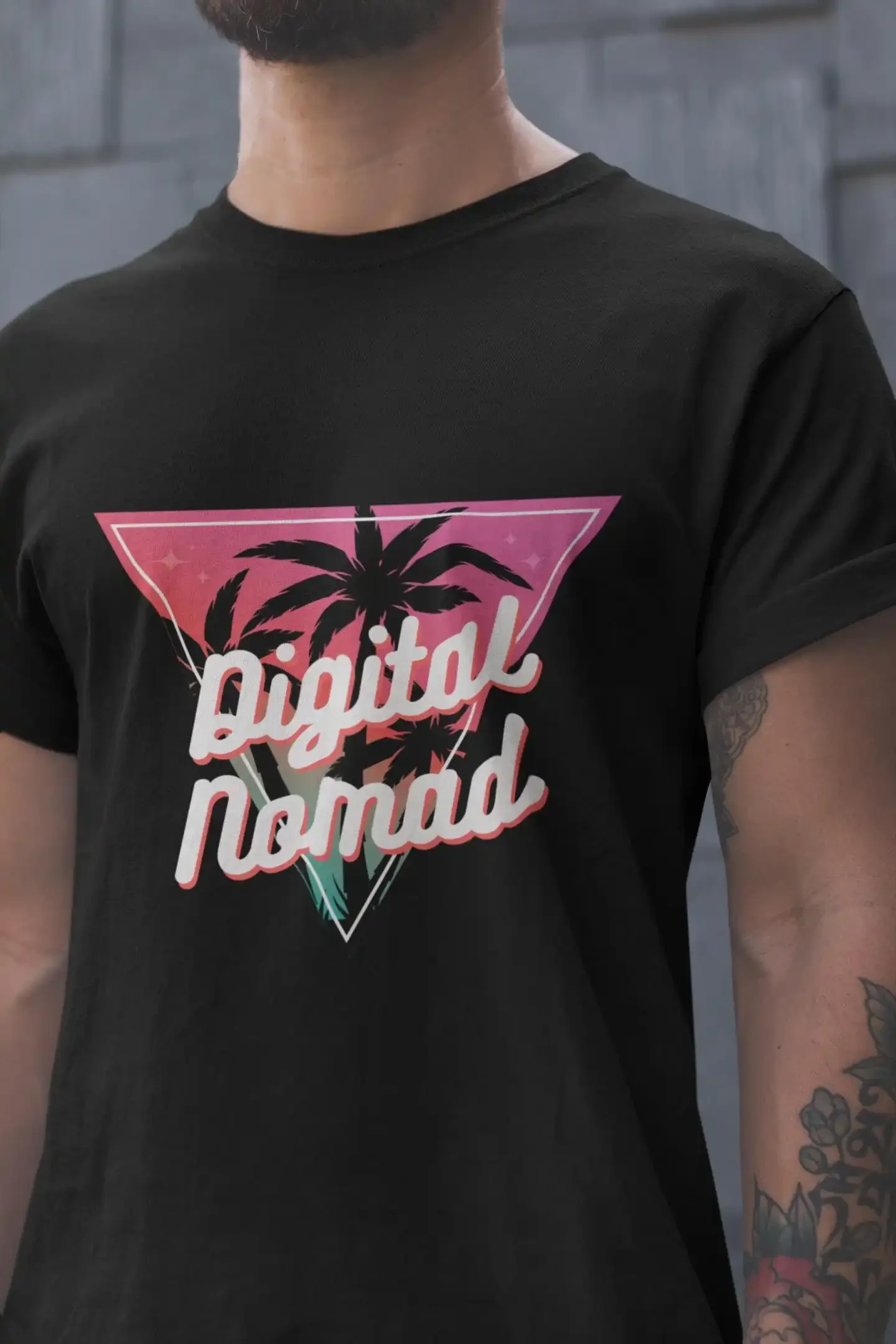 Digital Nomad T-Shirt Reisegeschenk Urlaubskleidung Fernarbeiter Freiberufler, der den Traum im Ausland verwirklicht