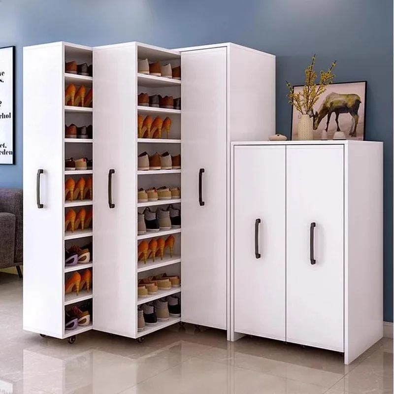 Large-capacity push-pull dust-proof shoe cabinet with wheel multi-layer shoe rack mobile invisible household pull-out drawer doo