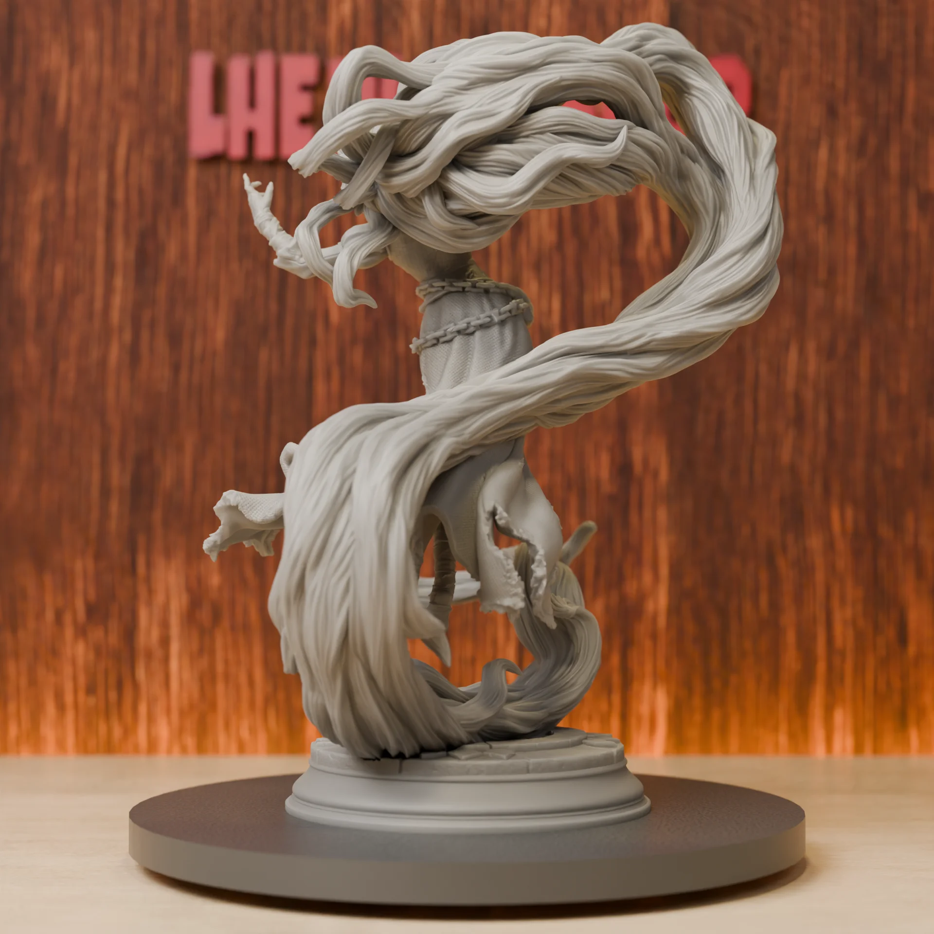 Hair Witch Miniatures | 28mm-75mm | Resin 3D Printed DND Pathfinder Mini | Unpainted Grey
