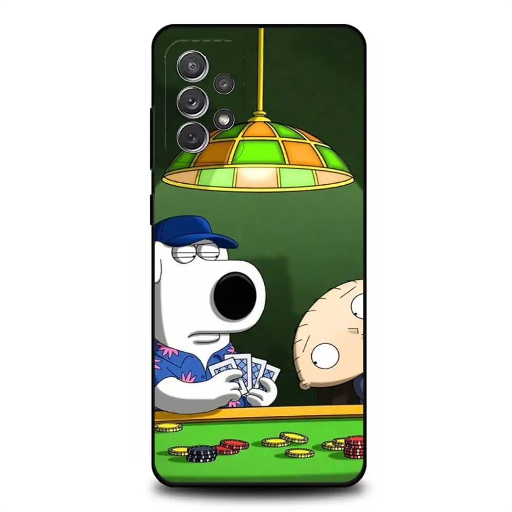 Funda de teléfono F-Family f-Funny Guy para Samsung S 25,24,23,22,30,21,10,9,Ultra,Plus,Lite,FE,4,5G, funda blanda negra