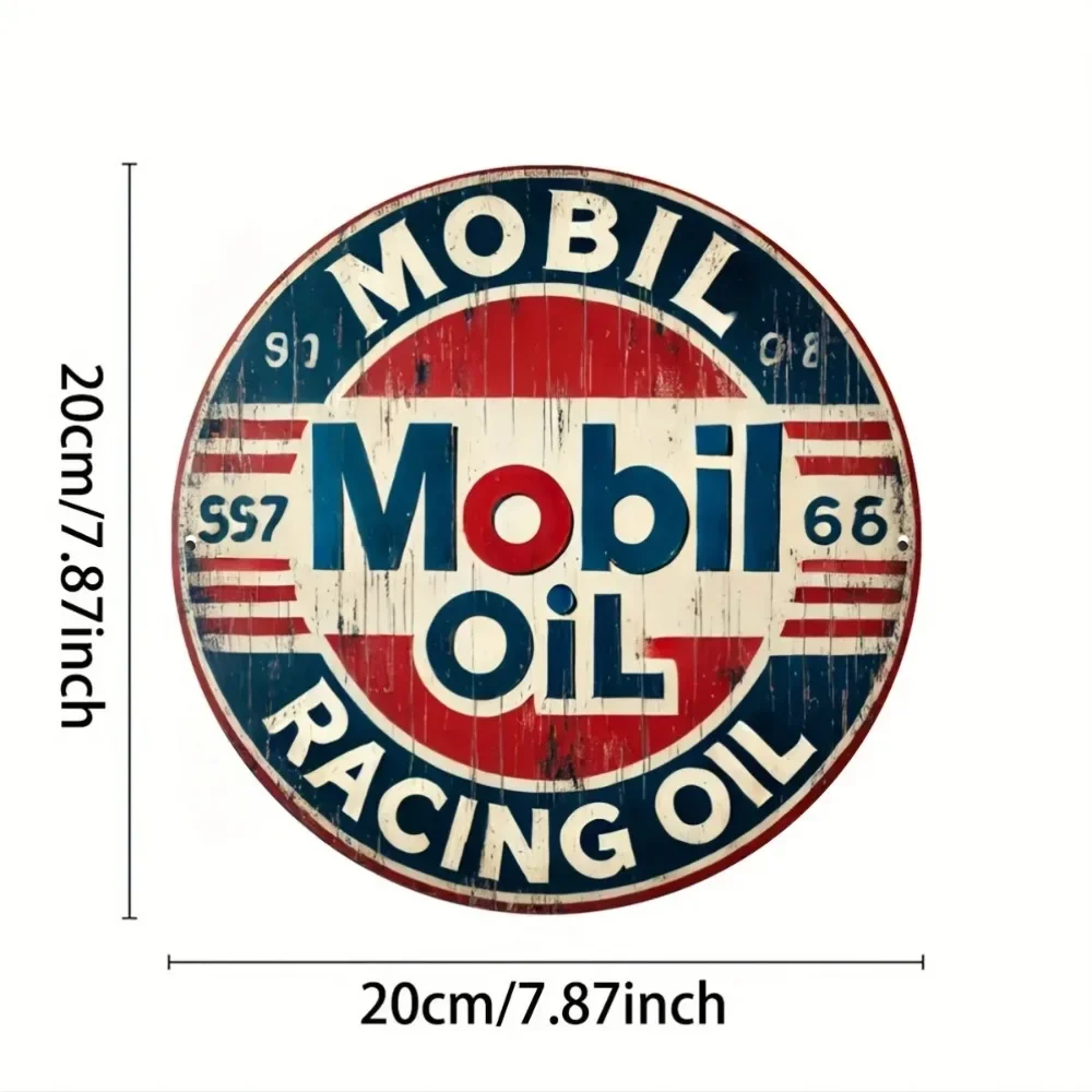 1 Piece Vintage Mobil Racing Nostalgic Metal Wall Decoration Set, 2D Flat Durable Printed Sign, Hanging Decoration Suitable for Home, Garage, Man Cave Use