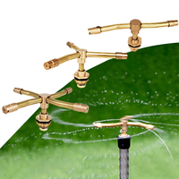 1pc Brass Whirling Sprinkler, Universal Standard, 360° Rotation, Sprinkler Garden Nozzle, Garden Yard Lawns Water Sprayer