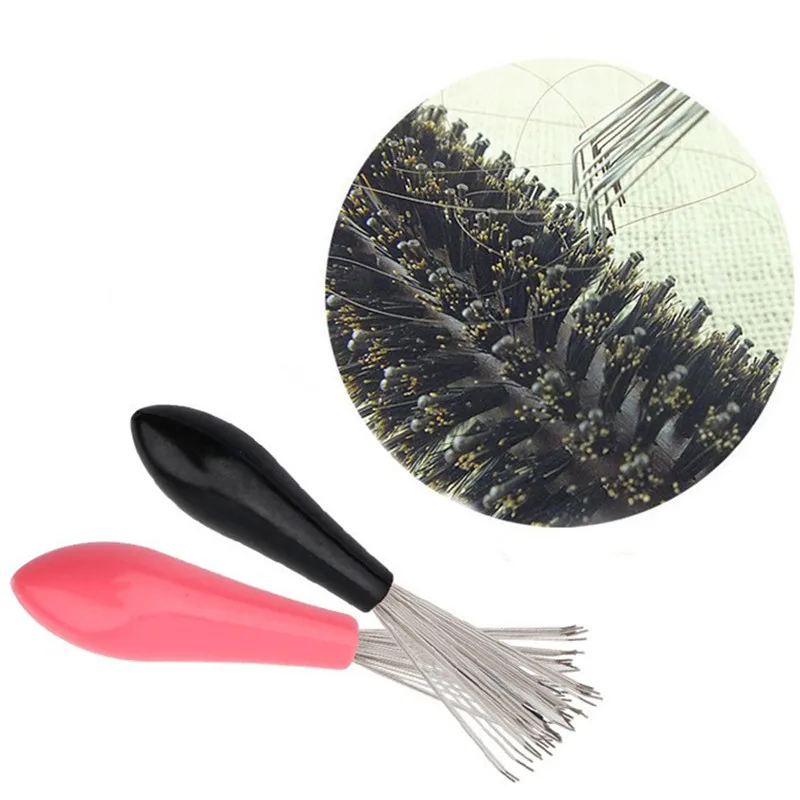 Comb Hair Brush Cleaner Plastic Handle Cleaning Brush Remover Embedded Beauty Tools Cleaning Products Cleaning Supplies