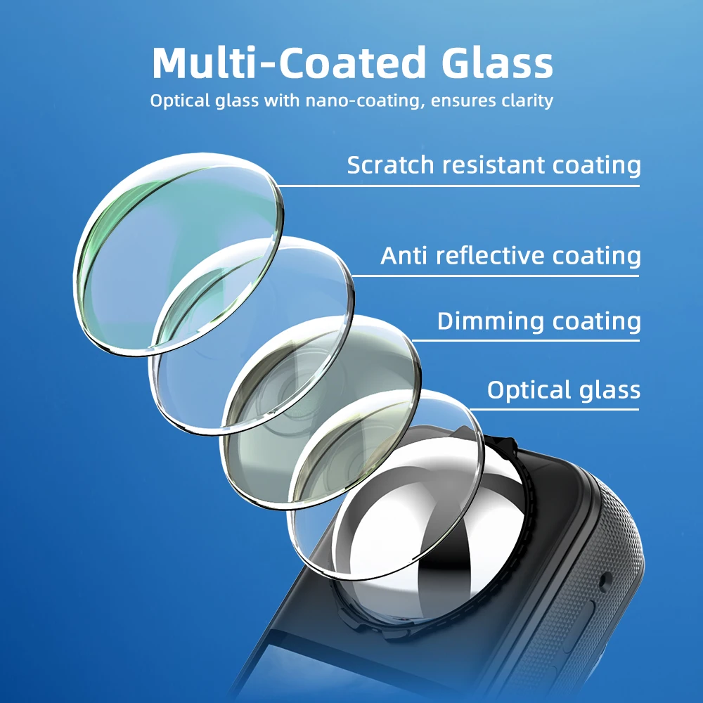 Filtros de lentes BRDRC para accesorios Insta360 X5 ND16 ND32 ND64 filtros de fotografía de densidad neutra tapa de lente de liberación rápida