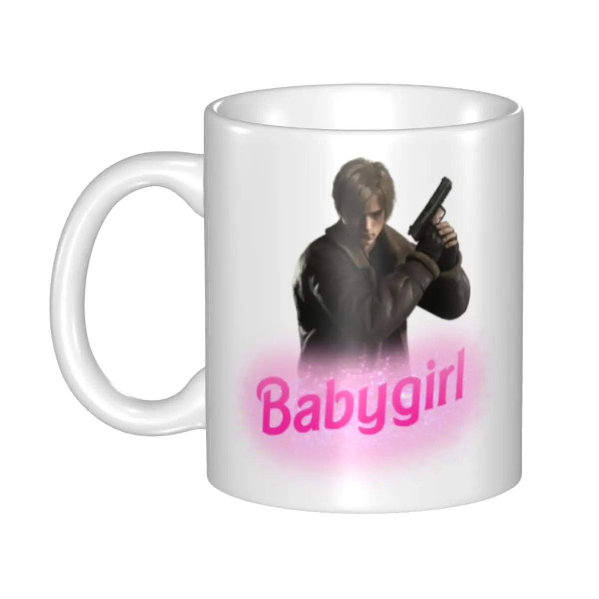 

Custom Leon Kennedy Horror Tv Movies Mugs DIY Ceramic Tea Milk Coffee Cup