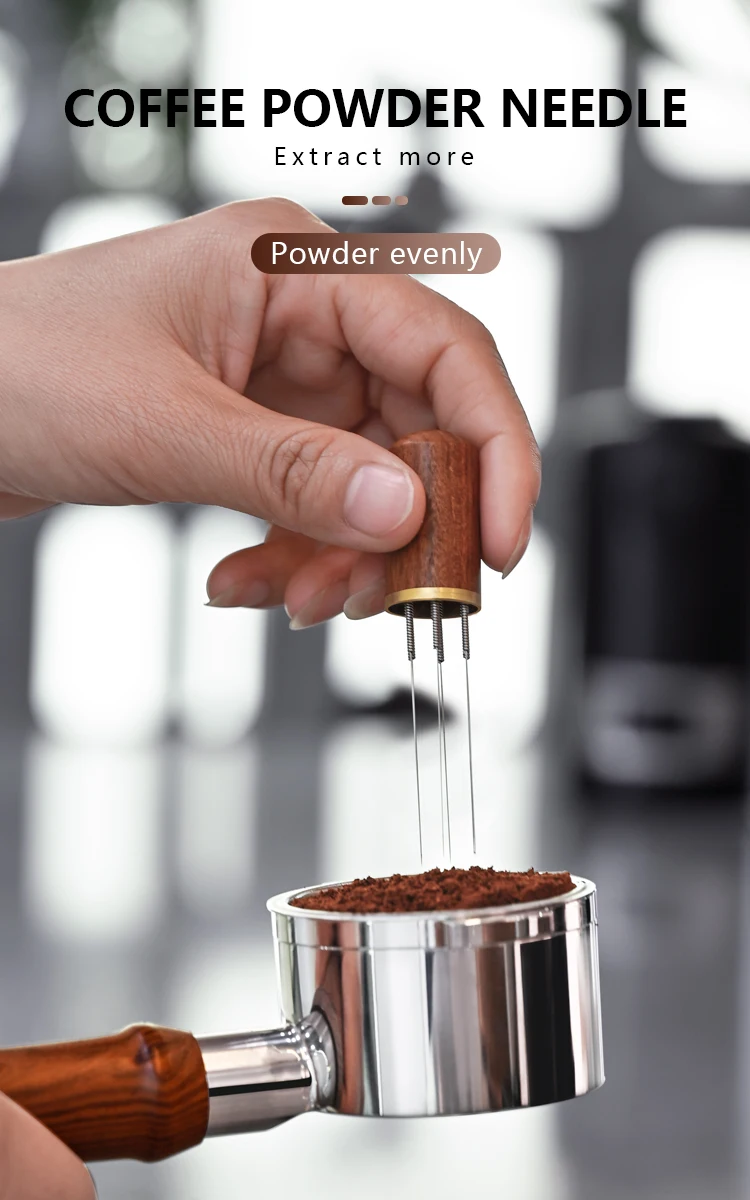 6/8 Nadel Edelstahl Kaffee Pulver Tamper Espresso Rührer Verteiler Leveler WDT Werkzeuge Cafe Rühren Barista Zubehör – Detail 1
