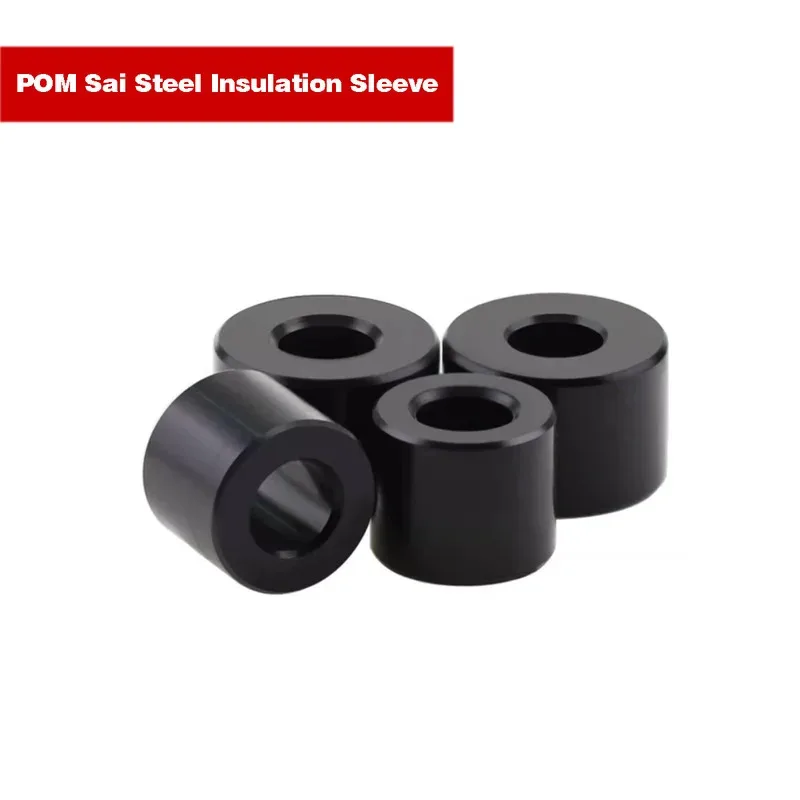 Black POM Plastic Spacers Insulated Nylon Bushing & Standoff Kit M3-M10 Unthreaded Sleeve Low Friction Wear-Resistant
