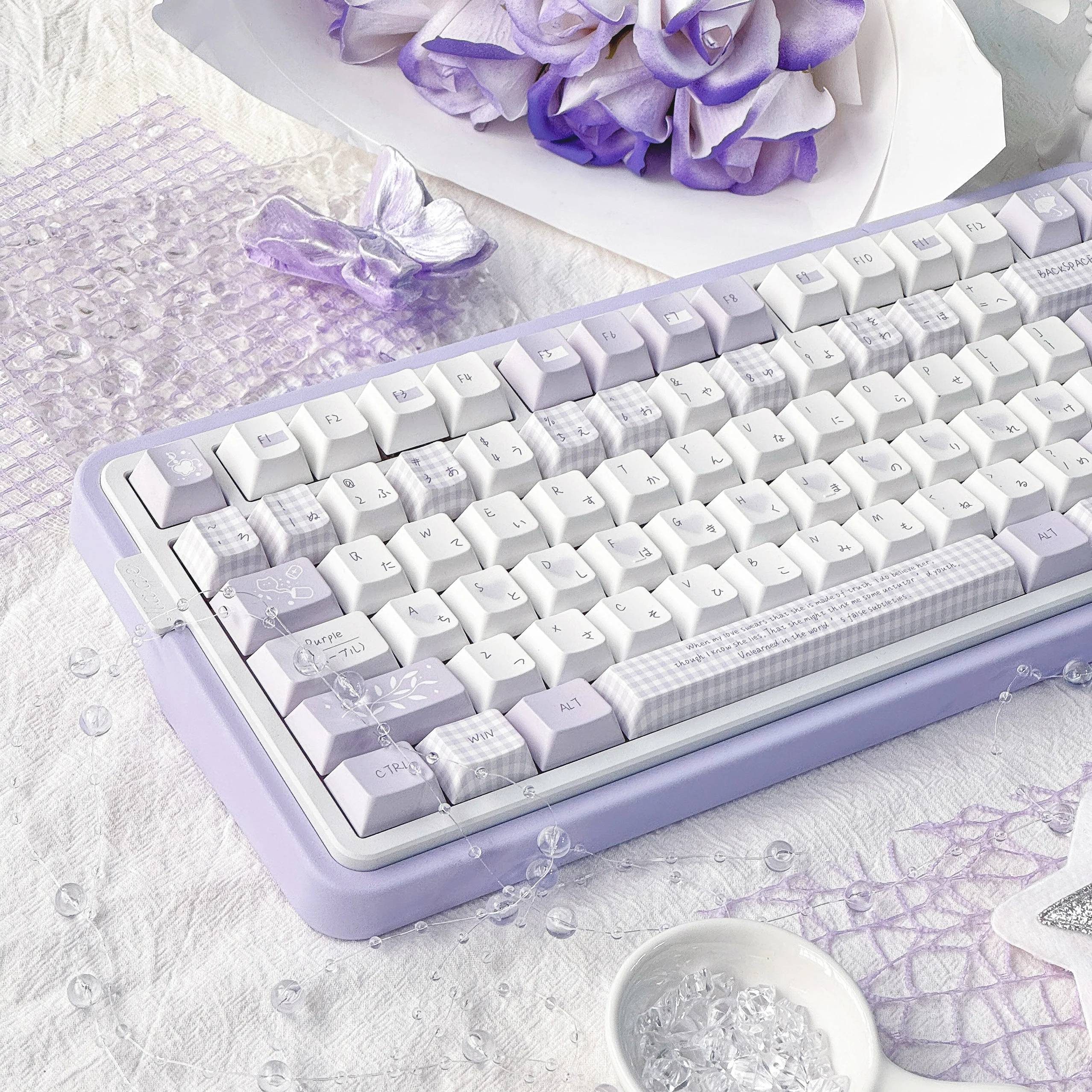 

Qianqian original taro purple elegant theme simple original SOA moa keyboard keycaps
