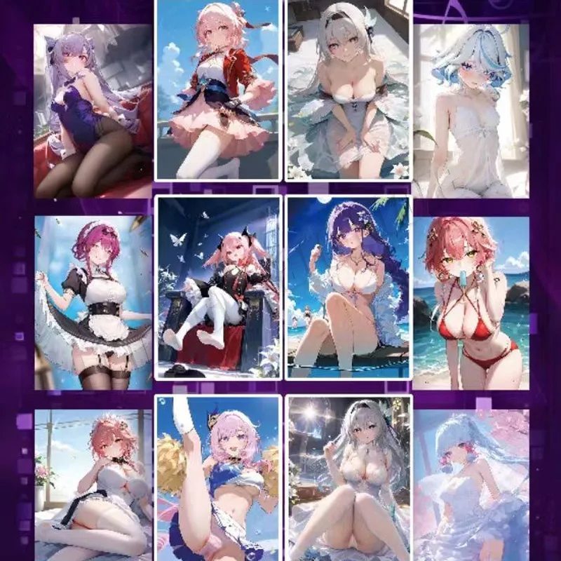 새로운 스타일 ACG 여신 이야기 Waifu 카드 섹시한 벌거 벗은 A5 컬렉션 카드 큰 엉덩이 비키니 메이든 블라인드 박스 선물