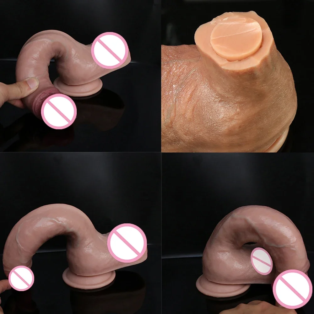 Realistic Dildo Dick Shop Soft Giant Phallus Cheap Sex Toys Butt Plug With Big Suction Cup Female Strapon Masturbators For Women