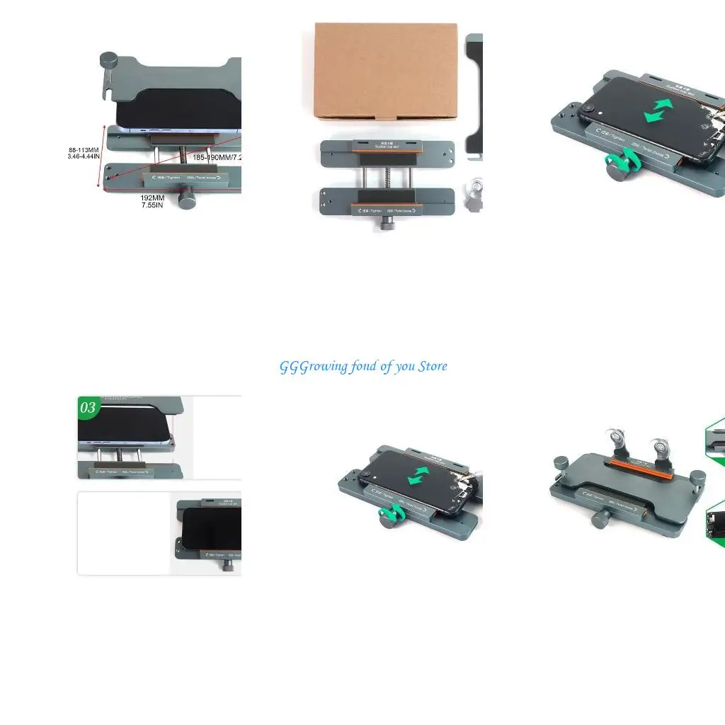 

H9EB 3-in-1 Screen Separator Tool Aluminum-alloy Disassembly Repair Tool Phone Repair Holder Mold Compact-size