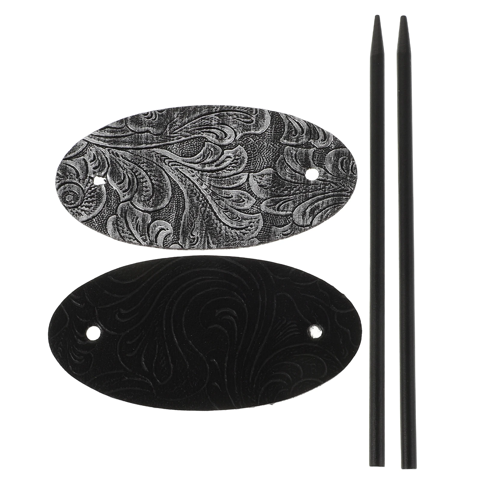 

2 Pcs Hairpin Accessories Thick Oval Slide Clips for Women Long Fixed Hairpins Southwestern Barrettes Retro Style Hair