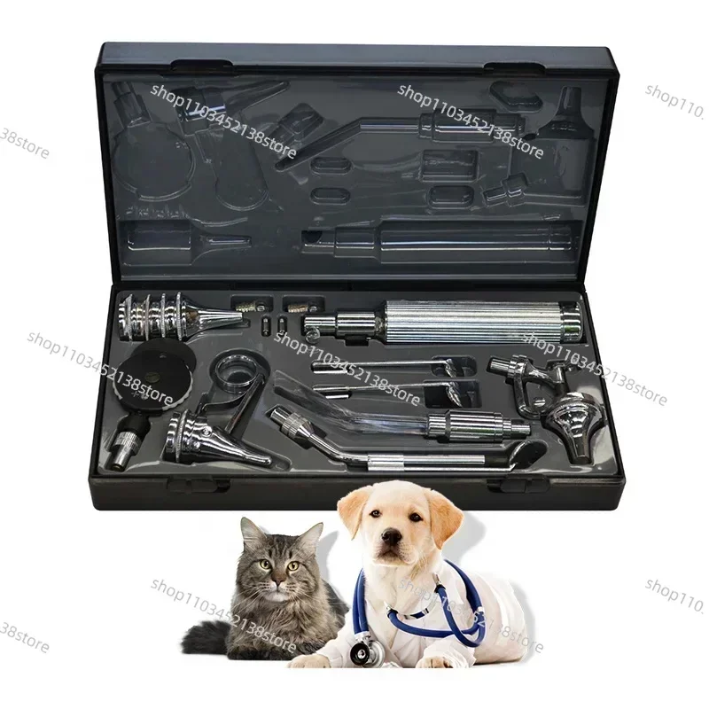 Vet Pet Digital Otoscope Oto-ophthalmoscope Medical Eye and ENT Diagnostic Kit Portable Veterinary Opthalmoscope