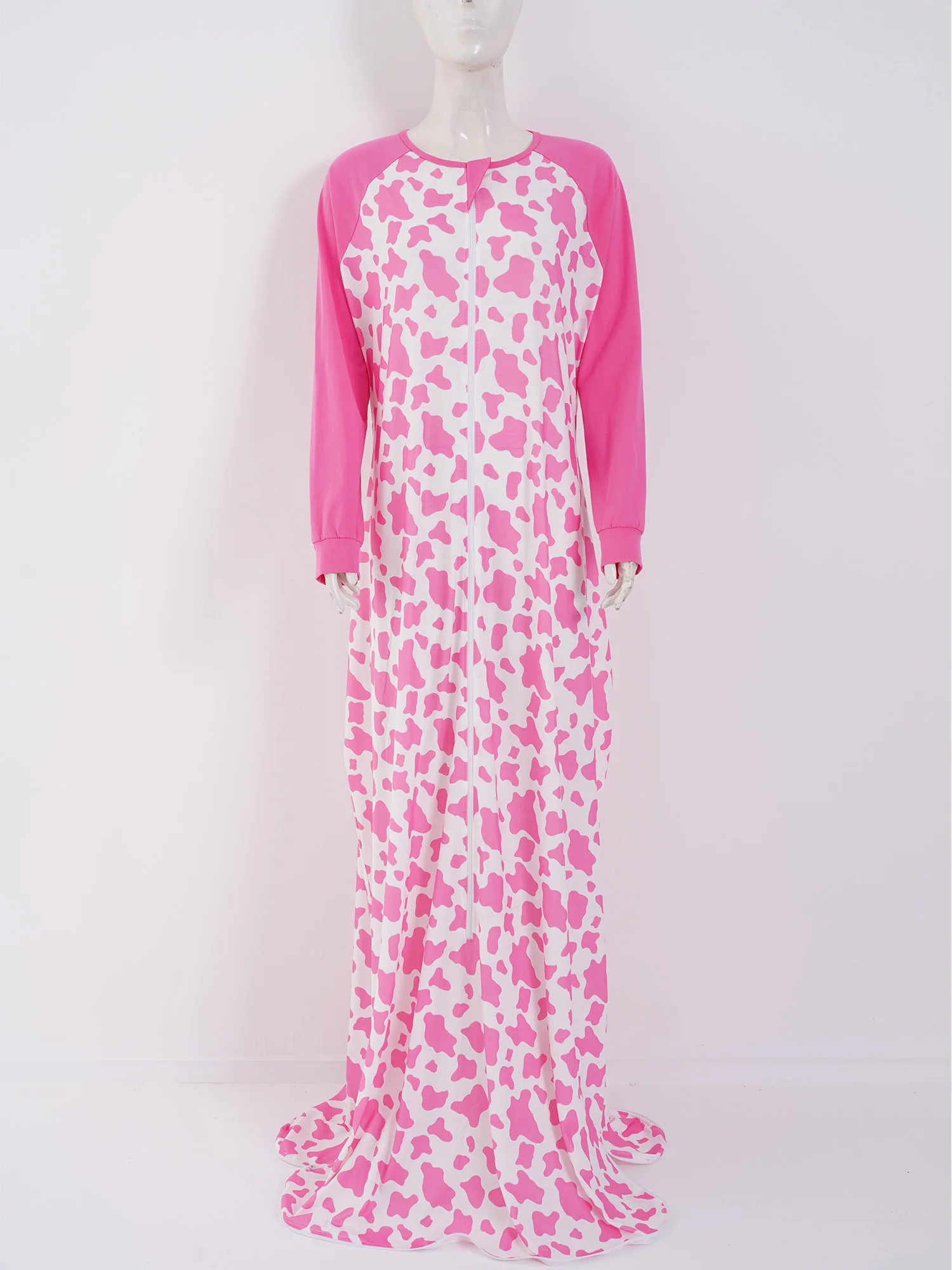 Women Hotel Safety Sleeping Bag Printed Sleeping Bag Long Sleeve Lightweight Sleep Sack for Home Office Noon Break Ziper Closure