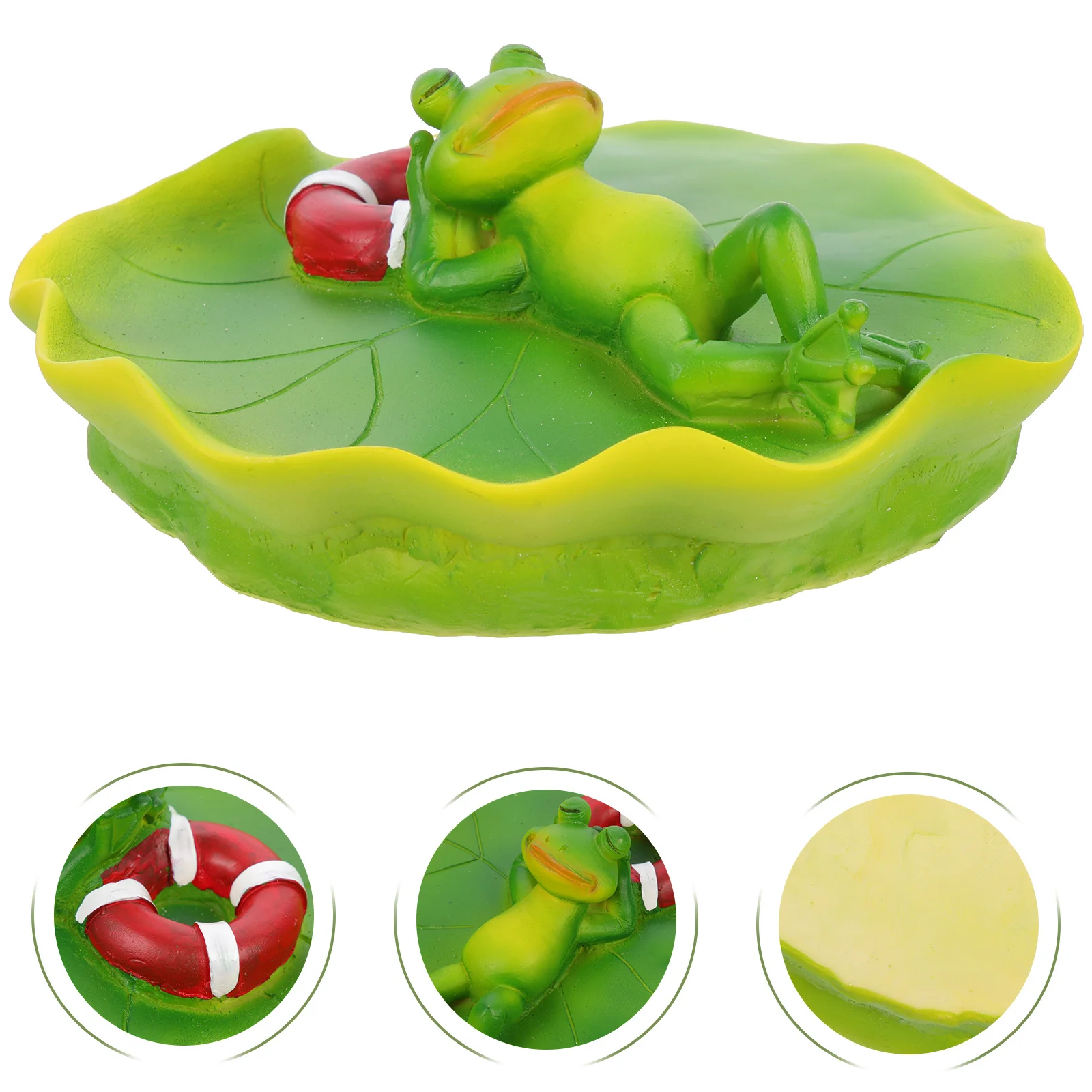 

Frog-Shaped Resin Floating Garden Decor for Ponds and Tanks Realistic Detailing Bright Finish Enhances Yard Landscape with
