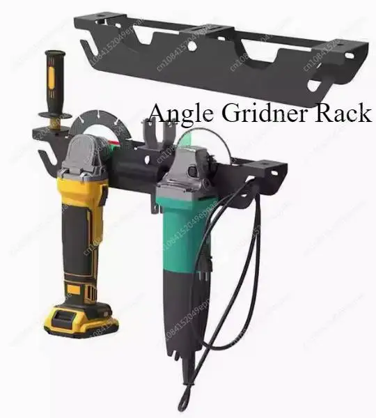 Wall-Mounted Angle Grinder Hanger Carbon Steel Bracket Power Tools Polisher Cutters Vertical Storage Holder for Garage Workshop