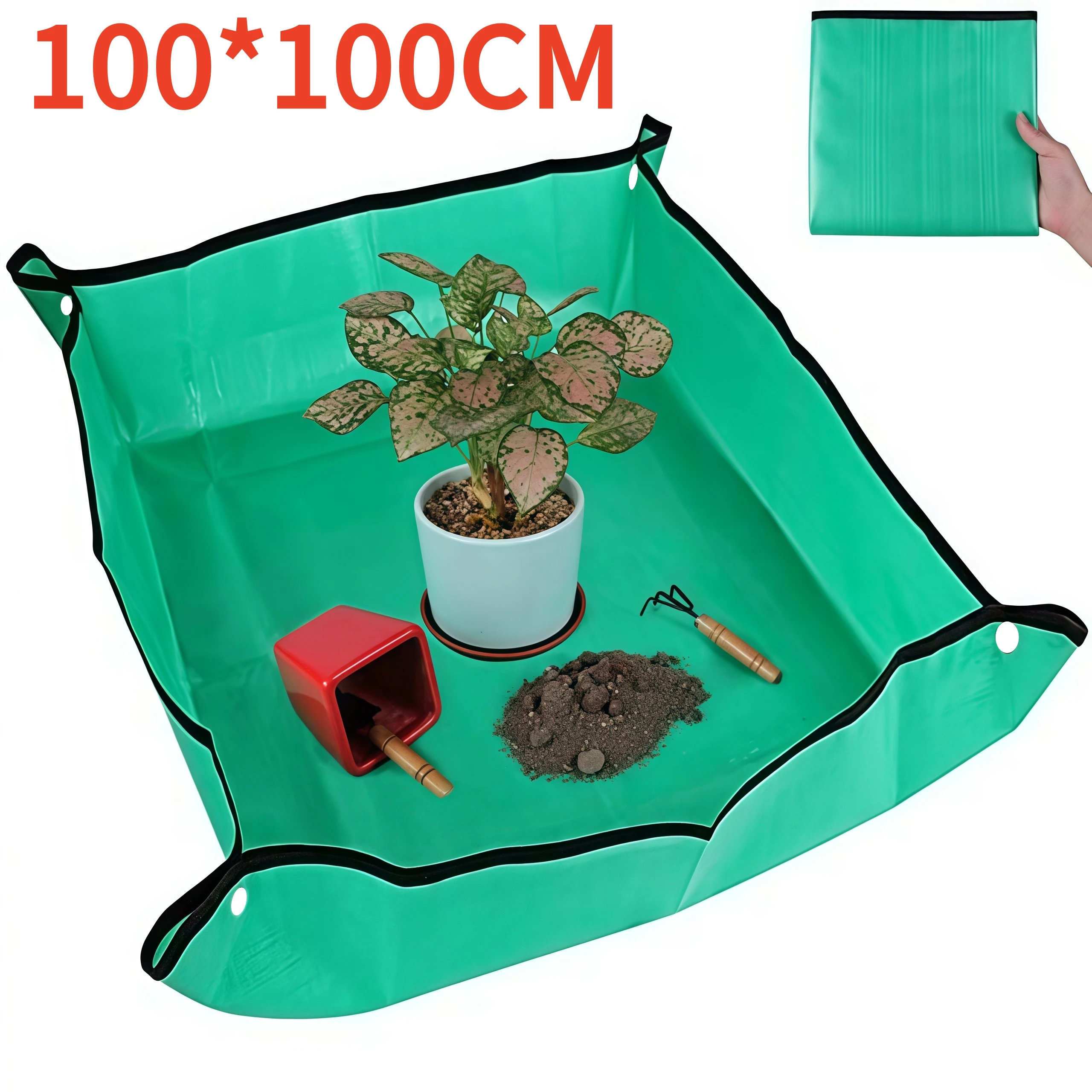 Tapete Plegable Impermeable para Replantar Plantas, Reutilizable, para Jardinería, para Macetas de Interior, para Trasplantar Flores, Anti-Suciedad