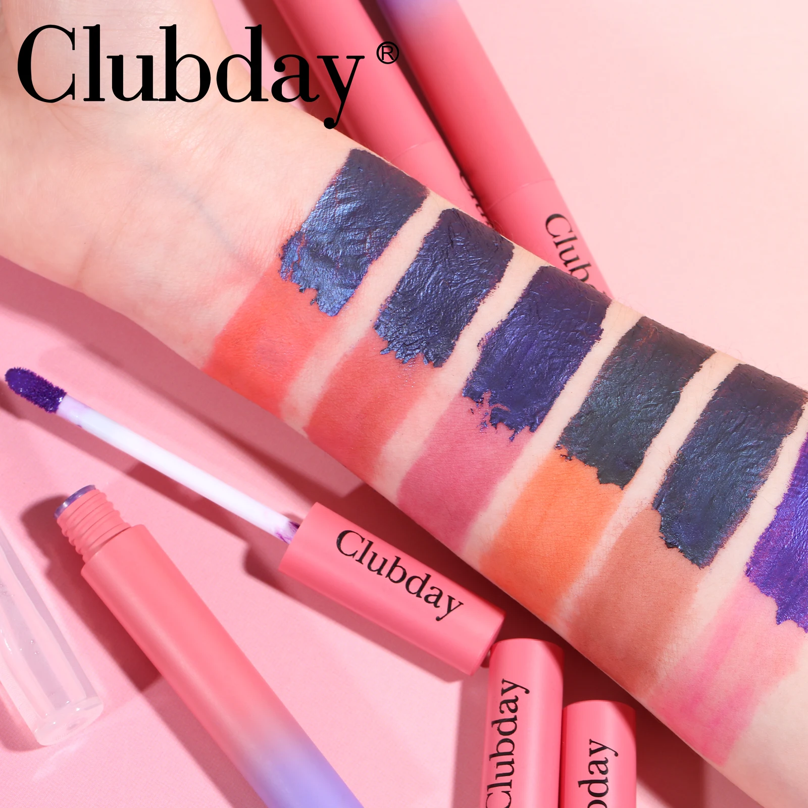 Clubday-lápiz labial para mujer, maquillaje Natural fácil de colorear, portátil, diario, novedad