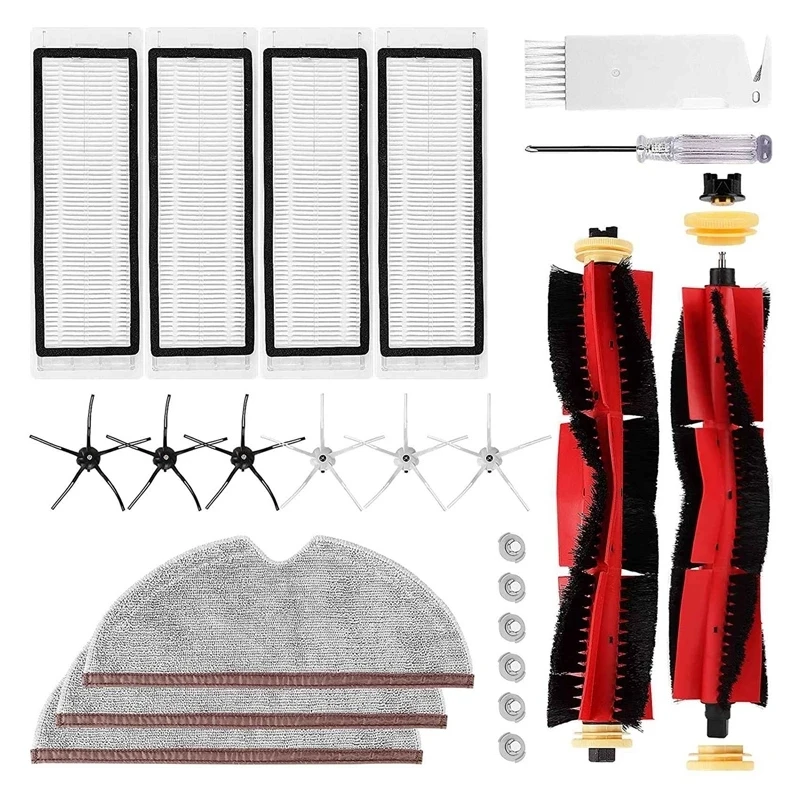 ملحقات المكنسة الكهربائية Xiaomi Roborock S5 Max S50، S51، S6، S60، S65، S6 Max V، S6 Pure 23 قطعة