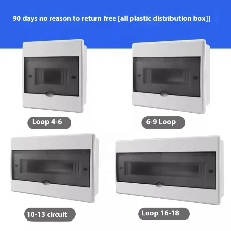 5PCS Home Use ABS Waterproof Plastic Electric Control Box Surface-Mounted Electric Circuit Distribution Equipment With Air Switc