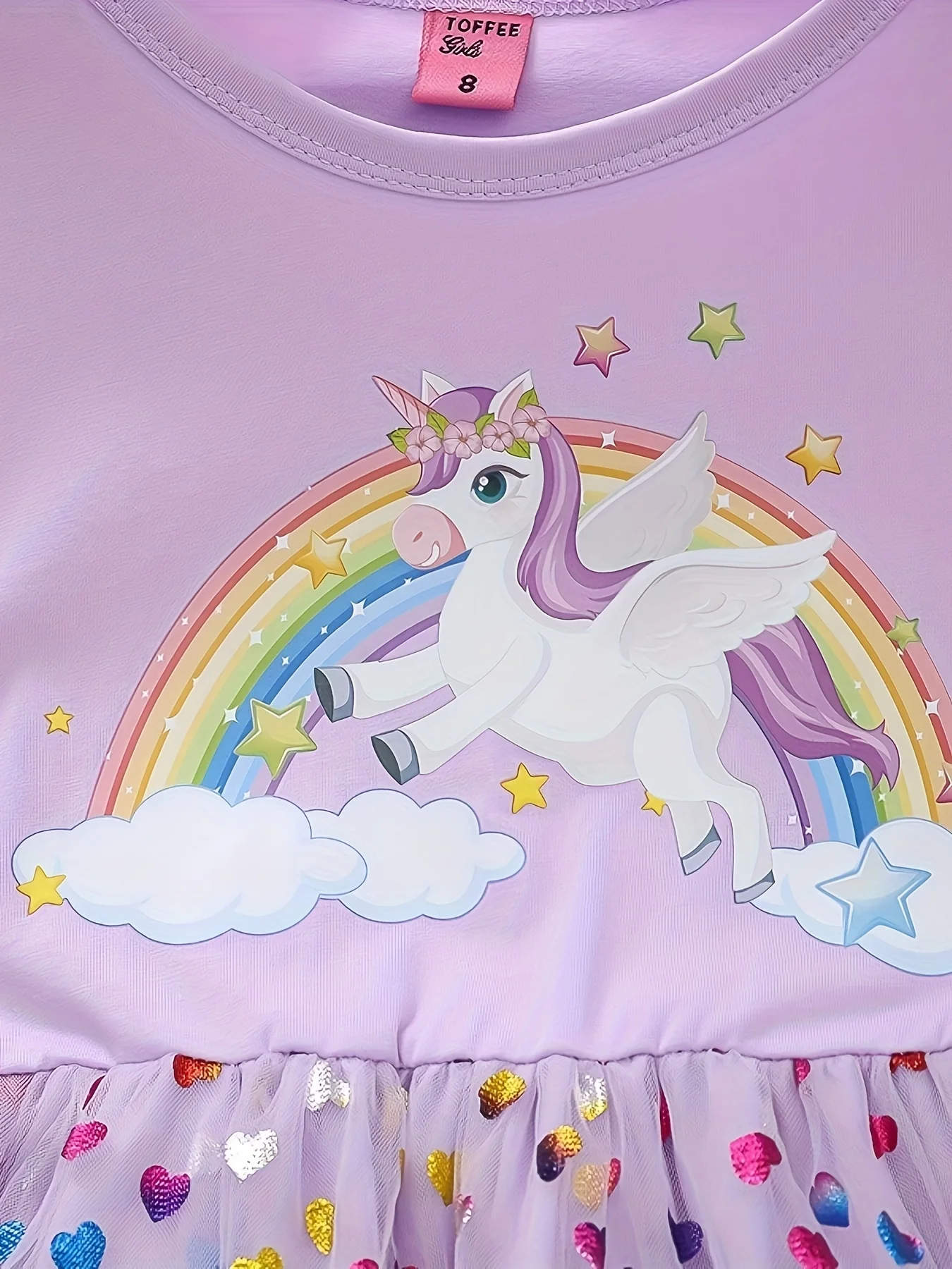 Toddler Girls Cartoon Unicorn Dresses Baby Girl Casual Dress