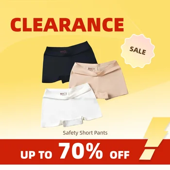 Clearance_Culotte courte de sécurité sans couture pour femme, sous-vêtement anti-exposition, M, L, XL, noir, décontracté, aéré, doux, sport, fitness, Yo