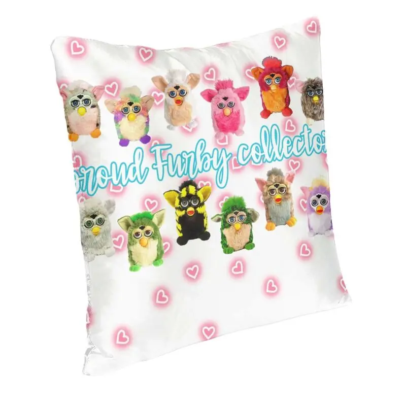 Proud Furbys Collector Pillow Case 40x40cm Decoration Kawaii Cushion Decoration Salon Square Pillowcase