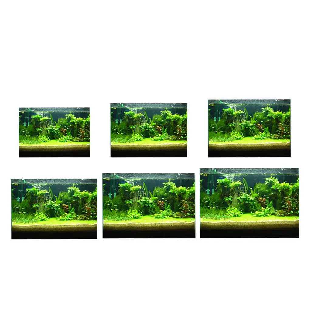 One Side Aquarium 3D Background Poster Decoration Wallpaper Sticker, Fish Tank Wall Decoration Sticker Aquarium Landscape Poster