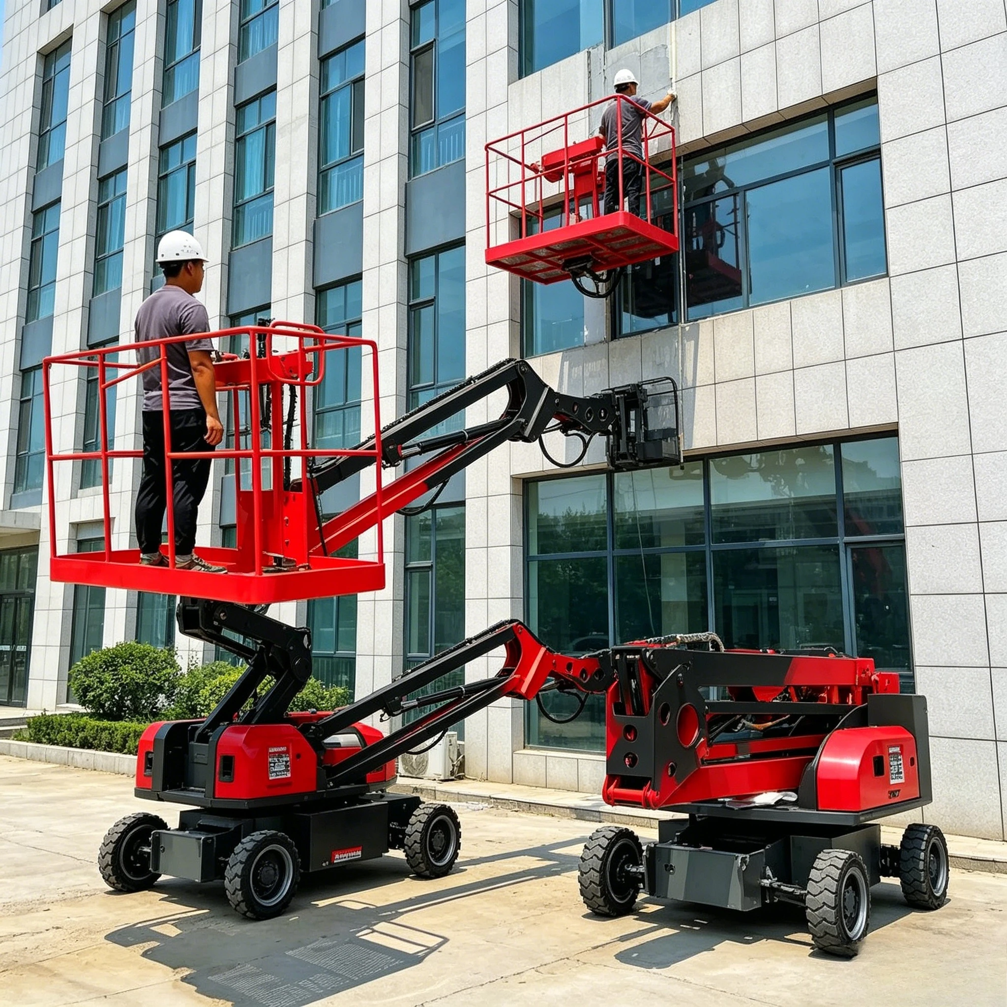 12m 14m Heavy-Duty Self-Propelled Articulated Boom Lift, Diesel/Electric Towable Curved Arm Lift for Construction customized