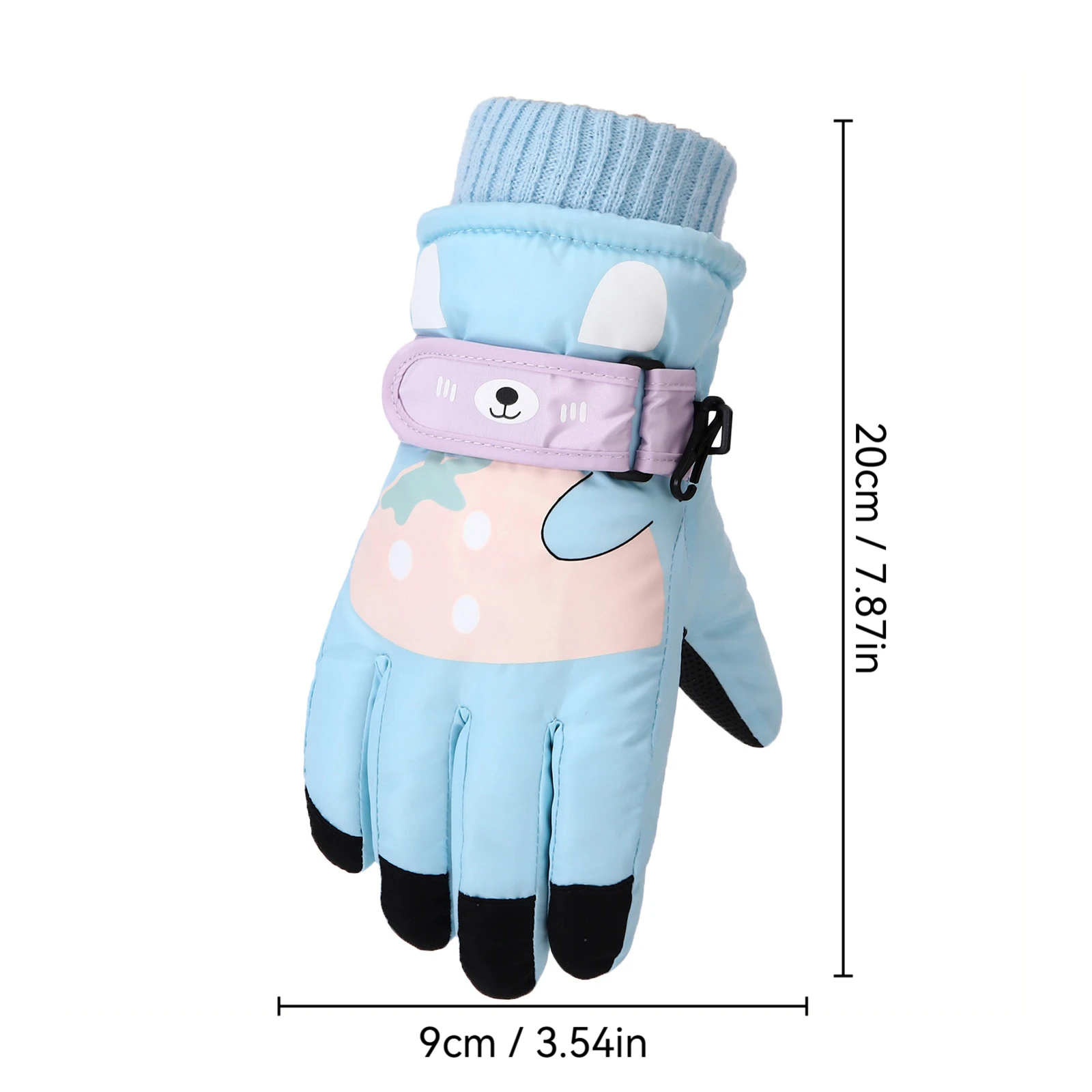 子供用快適なソフトスキーグローブ漫画かわいい冬屋外スキー乗馬暖かい耐摩耗性手袋雪遊びギフト