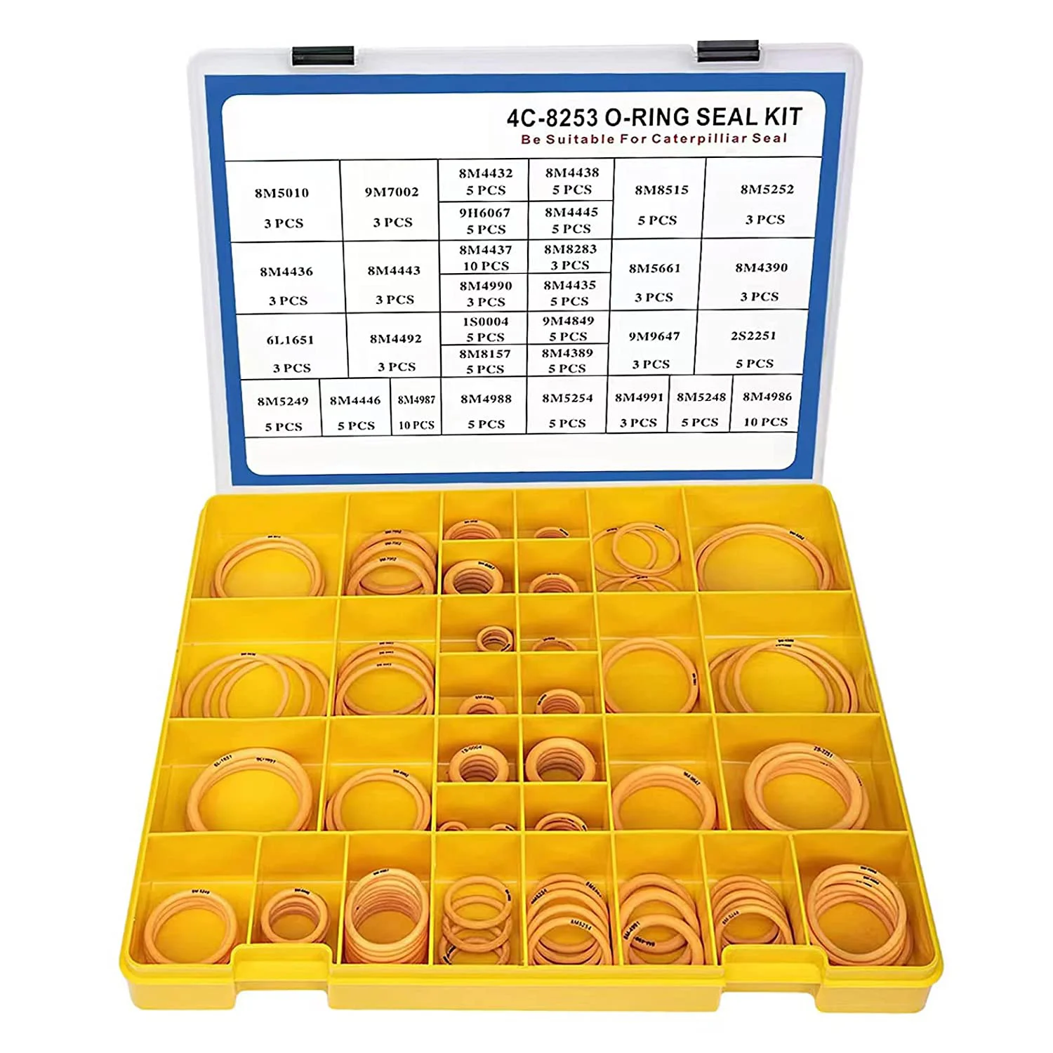 4C8253 Silicone O-Ring Kit for CAT 2701533 4C 8253 Replacement Parts Silicone O-Ring Kit Assortment for Caterpillar