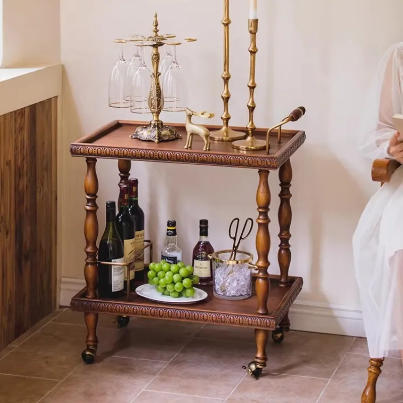 

Журнальный столик во французском винтажном стиле, двухуровневый, с местом для хранения, современный ретро-столик для гостиной, мебель для гостиной, Mesa De Cha YS40CC