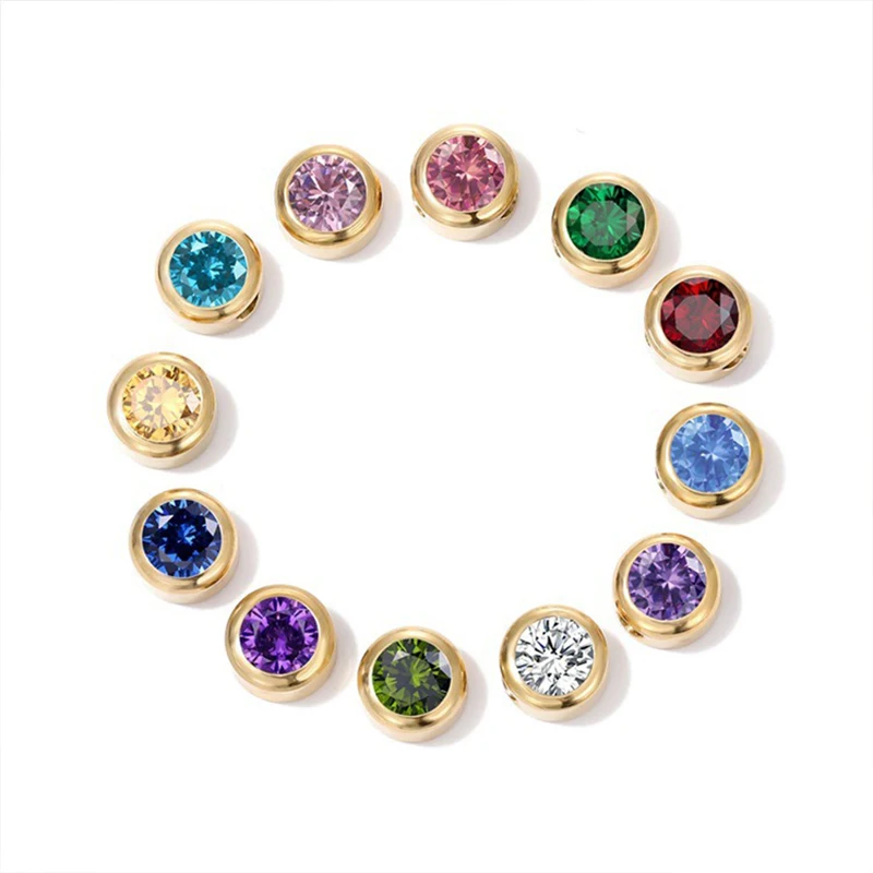 Colorful Zircon DIY Charm Pendant for Daily Wear