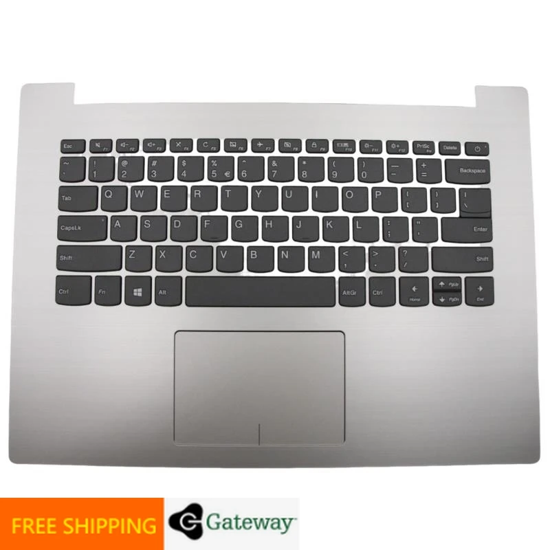 

US English Platinum Grey Keyboard Upper Case Palmrest Shell Cover For Lenovo Ideapad 320 14 14ISK 14IKB 14IAP 14AST 5CB0N82194