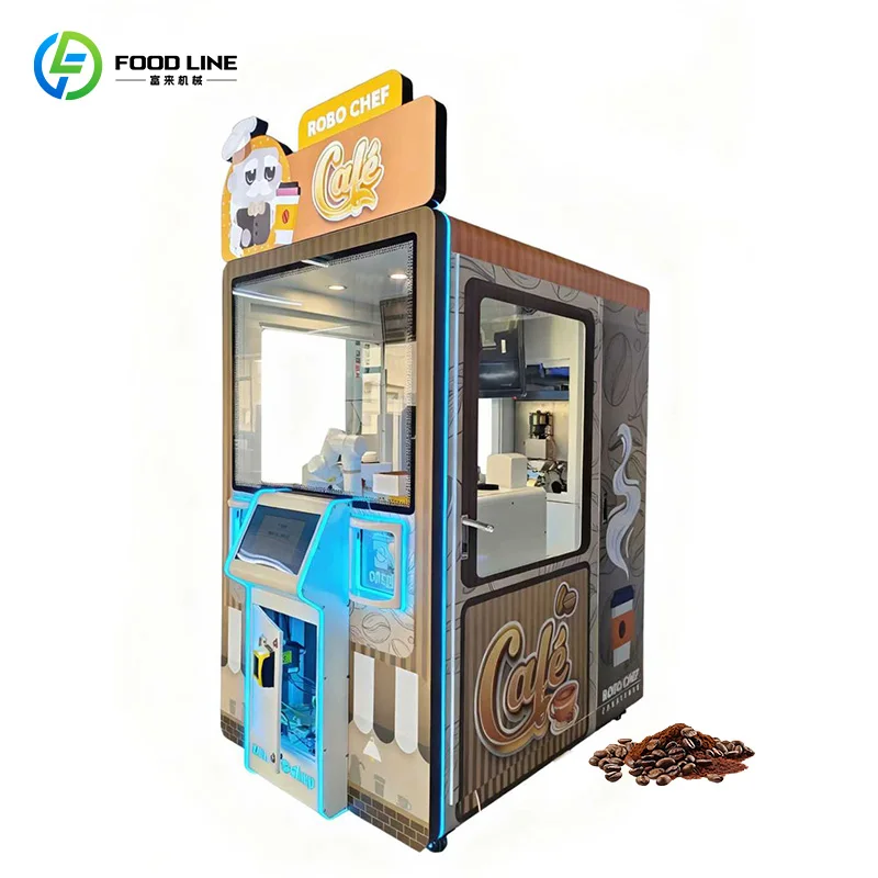 Commercial Customized Robotic Arm Coffeeauto Vending Machine Smart Latte Art System Full Automatic Coffee Making Equipment