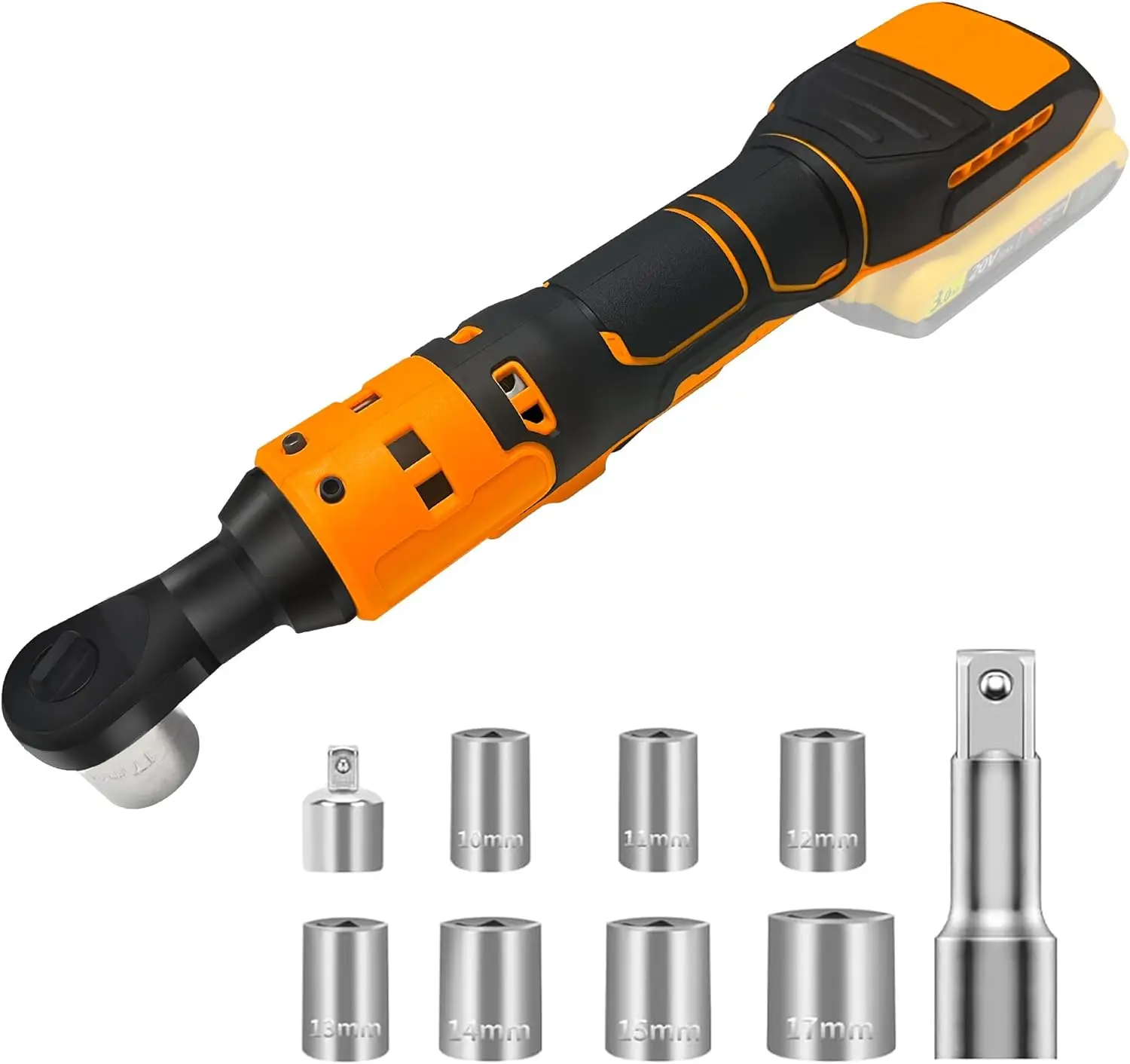 

90-degree Right-angle charging Electric Wrench Ratchet 21V lithium Battery Stage Installation Tool Bare Plug+gloves+accessories