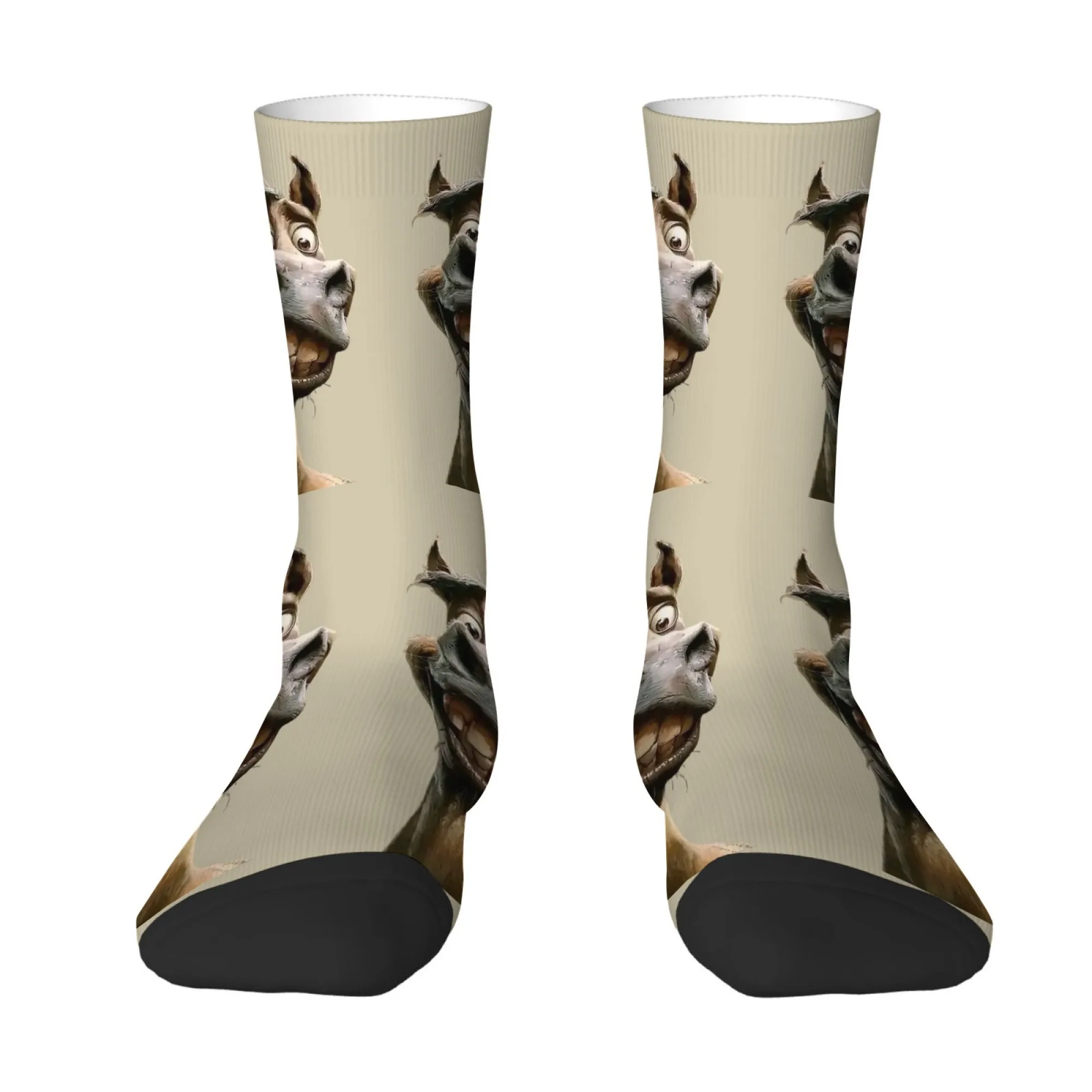 1 Pair Unisex Socks Fun Fashion Comfortable and Breathable Suitable for All Seasons Digital Pattern Print Funny Novel Gift