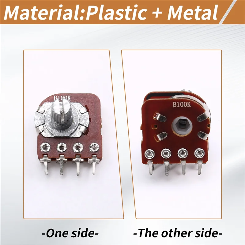 Excellent-3 Piece B100K Dual Fever Audio Speaker Amplifier Adjustable Step Master Volume Potentiometer 20Mm Flower Handle 8 Feet