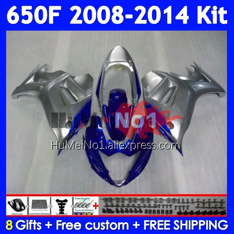 GSX650F For SUZUKI GSXF 650 GSX 650F 113No.135 GSXF650 08 09 10 11 12 13 2008 2009 2010 2011 2012 Blue silvery 2013 2014 Fairing