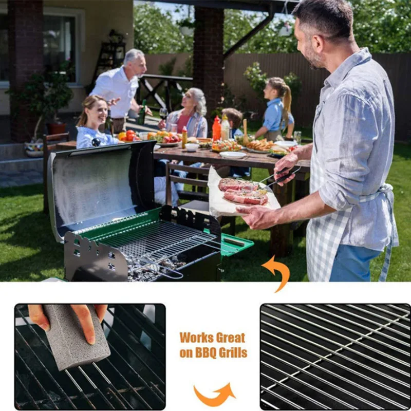 Home Outdoor Barbecue Cleaning Brick Baking Pan Tool High Temperature Cleaning Brick Grill Pumice BBQ Cleaning Brush