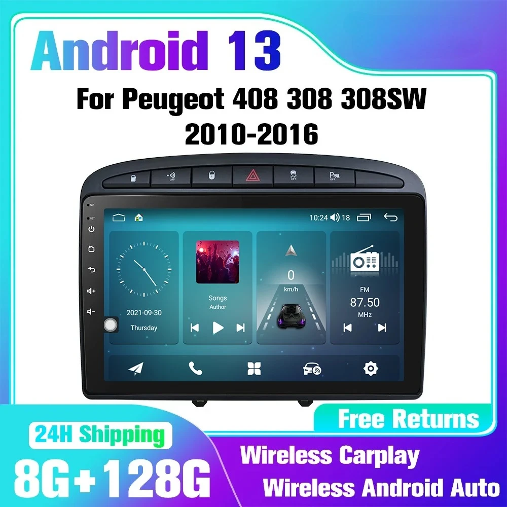 

Android 13 Auto Radio For Peugeot 408 308 308SW 2010-2016 Car Radio Multimedia Player GPS Navigation CarPlay Android Auto