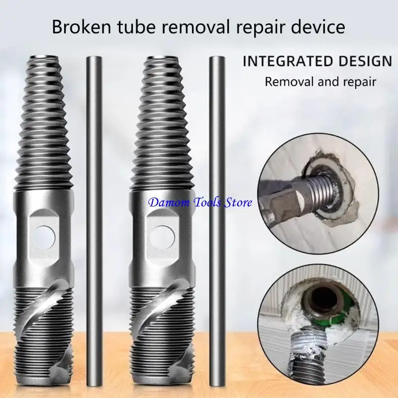 57BE 2Pcs Screw Extractor Double Head Water Pipe Screw Removal Tool 1/2inch 3/4inch Valves Faucet Damaged Water Pipe Removal