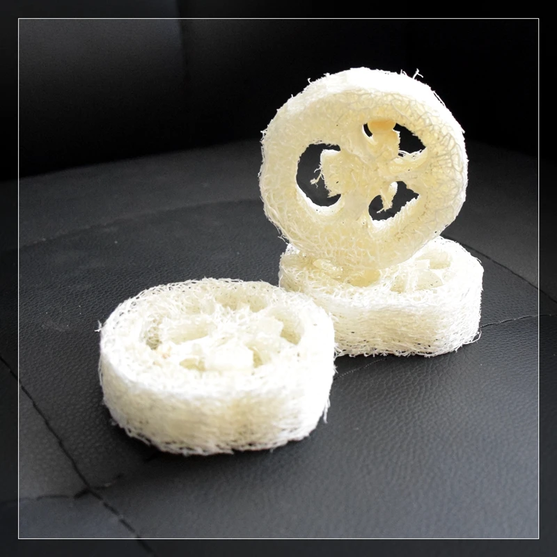 2cm thick  6CM wide 100pcs/lotNatural Loofah Luffa  Slice shandmade DIY soap tools,cleanner,sponge scrubber,facial soap holder