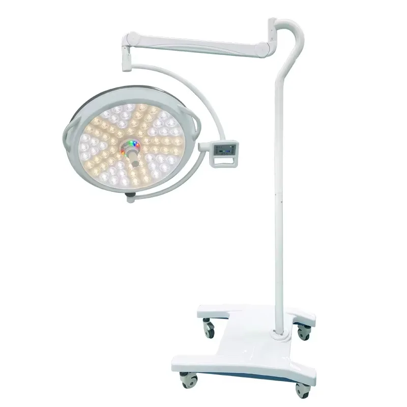 مصباح تشغيل مصباح LED جراحي بدون ظل بحامل سهل الحركة مع مصدر طاقة كهربائي بعجلات #5