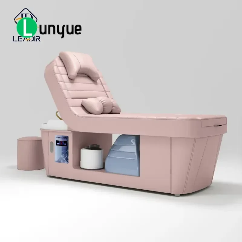 Electric Reclining Shampoo Bed Head Spa Treatment Chair with Heating Water System for Hair Wash Furniture Wholesale
