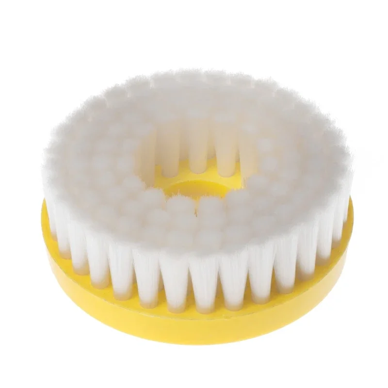 Dia 150mm a20 White Drill Power Scrub Clean Round Brush Leather Plastic Wooden Furniture