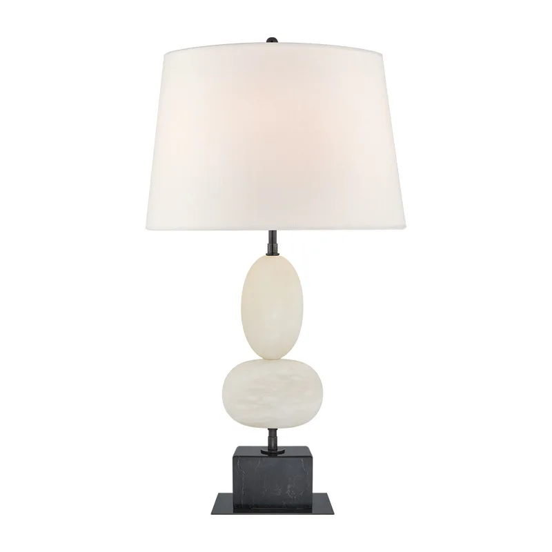 Modern living room marble table lamp, light luxury creative study bedroom model room table lamp