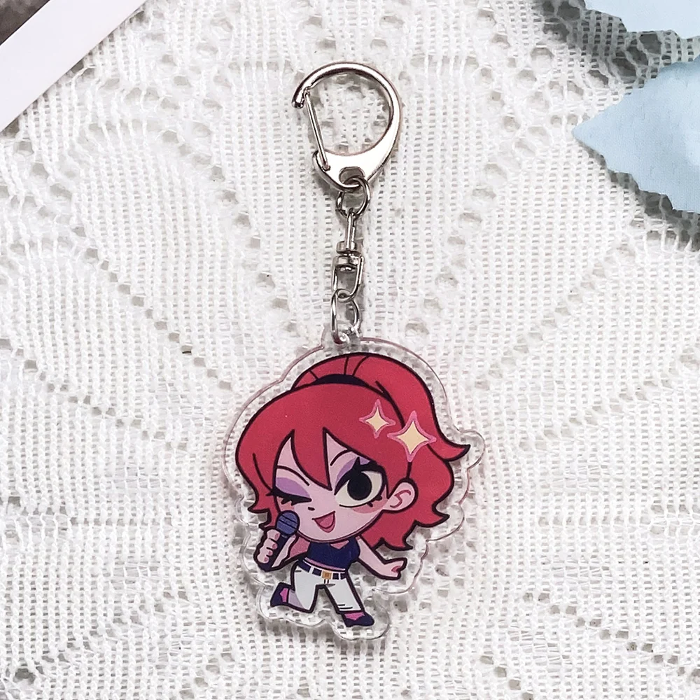 1/14PCS Anime Characters Scott Pilgrim Acrylic Keychain Accessories Keyrings Friends Gifts Cartoon​ Bag Charms Backpack Pendant